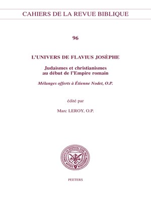 cover image of L'univers de Flavius Josephe